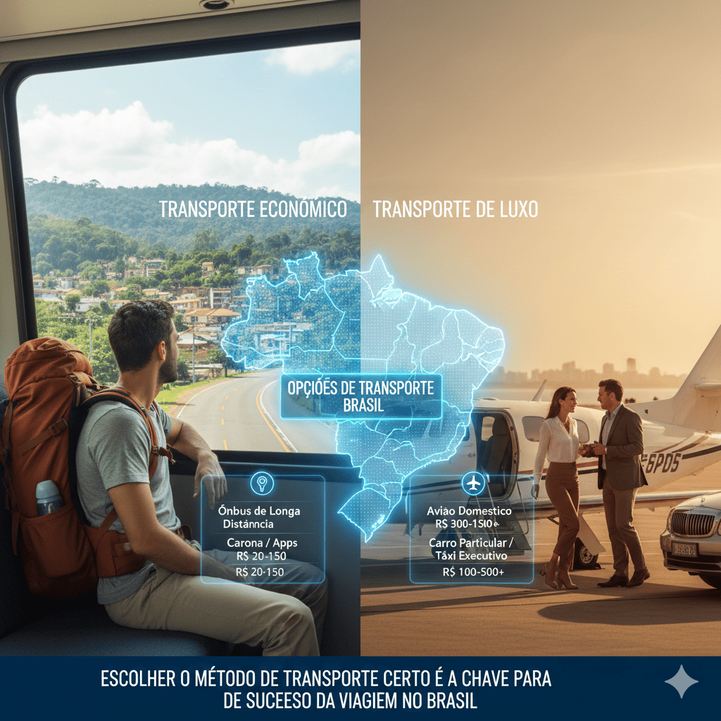 Opções de transporte para viagem dentro do Brasil